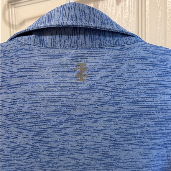 Izod Men's Heathered Blue Polo Golf Shirt - Picture 5 of 5